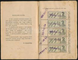 1909 Miskolczi Ipari Hitelszövetkezet üzletrész befizetési és ellenőrzési könyv