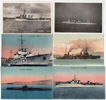 HADIHAJÓ - 55 db RÉGI megíratlan képeslap / WARSHIPS - 55 pre-1945 unused postcards