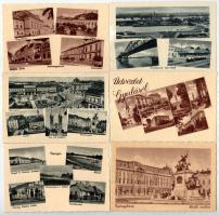 64 db RÉGI magyarországi megíratlan Weinstock város képeslap / 64 pre-1945 unused Hungarian town postcards