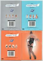 9 db MODERN kihajtható erotikus képeslap, "Naughty Strip" sorozat / 9 modern erotic folding postcards