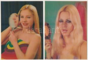 11 db MODERN dimenziós, hologramos erotikus hölgyek képeslap / 11 modern 3D erotic women postcards