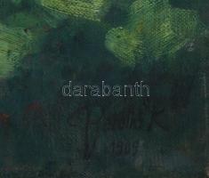 Baróthi Károly (1895-?): Női akt drapériával, 1909. Olaj, vászon. Jelezve jobbra lent. Proveniencia:...