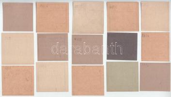 1919. Budapest "Vörös Újság" 50f (3x) + 1K (3x) + 2K (3x) + 5K (3x) + 10K (3x) közte sárgá...