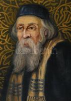 Hajgató Ferenc, Boldogfai (1900 körül-?): Rabbi portréja. Olaj, vászon. Jelzett. Proveniencia: Saphi...
