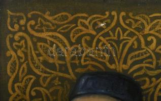 Hajgató Ferenc, Boldogfai (1900 körül-?): Rabbi portréja. Olaj, vászon. Jelzett. Proveniencia: Saphi...