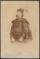 cca 1890 Deil Jenő kassai iparkamarai elnök portréja. Keményhátú fotó Letzter kassai műterméből, 16,5x11,5 cm