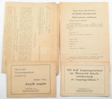 cca 1946-1950 Úttörő nyomtatványok, 4 db, közte kitöltetlen belépési nyilatkozat, változó állapotban