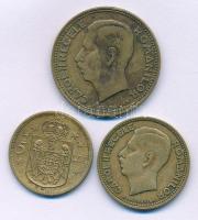 Románia 1930. 5L Ni-sárgaréz "I. Mihály" Heaton + 10L Ni-sárgaréz "II. Károly" P...