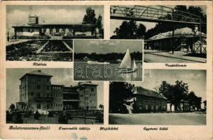 1947 Balatonszemes, klubház, vasútállomás, Tisztviselők üdülője, hajókikötő egyetemi üdülő (EK)