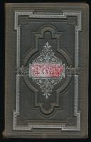 1884 Schwertner Ferenc királyi számtanácsos emlékkönyve több nevezetes személy bejegyzésével, köztük Lucich Károly sorhajókapitány altengernagy, Kossányi Ödön tábornok, Dokupil Adolf - Vilmos császár fővadásza, Stankovits Mór festő, Luszénszky Félix uradalmi ispán, stb.