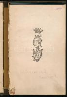 1884 Schwertner Ferenc királyi számtanácsos emlékkönyve több nevezetes személy bejegyzésével, köztük...