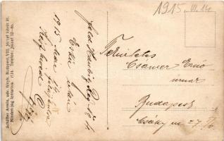 1915 Feldhaubitz Reg. No. 4. / Osztrák-magyar tábori tarackos ezred katonái eskütétel után / WWI K.u...