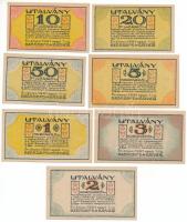 1921. Székesfehérvár 10f + 20f + 50f + 1K + 2K + 3K + 5K "Légszeszgyár és Vegyiművek Részvénytá...