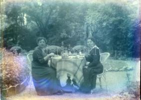 5 db üvegnegatív vegyes felvételekkel (közte a régi Erzsébet híd), 12x9 cm