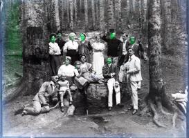 5 db üvegnegatív vegyes felvételekkel (közte a Szent Gellért-szobor, kirándulási képek, stb.), 12x9 ...