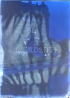 5 db üvegnegatív vegyes felvételekkel (kirándulási képek, életképek), 12x9 cm