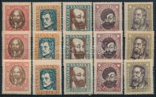 1919 3 db Magyar Tanácsköztársasági arcképek sor