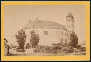 cca 1875 Borostyánkő várának felvétele, kartonon, 9x15,5 cm