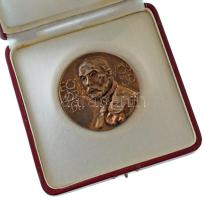 Csíkszentmihályi Róbert (1940-2021) 1973. "Eötvös Loránd-díj" bronz díjérem, eredeti, sérült, kívül ragadós tokban (66-67mm) T:UNC,AU Hungary 1973. "Loránd Eötvös Award" bronze award medallion in original, damaged case. Szign.: Róbert Csíkszentmihályi (66-67mm) C:UNC,AU