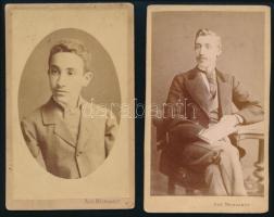 cca 1875 2 darab vizitkártya Einhardt nagyszebeni műterméből, 10,5x6,5 cm