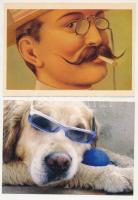 32 db MODERN képeslap: szemüveg témában / 32 modern postcards: glasses