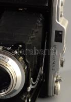 cca 1956 Zeiss Ikon Ercona II összecsukható fényképezőgép, Carl Zeiss Jena Tessar 105 mm f/3,5 objek...