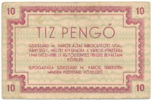 1945. Szekszárd "Szekszárd M. város" 10P T:F Adamo SZS-2.3