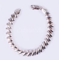 Ezüst (Ag) karkötő, jelzett, h: 17,5 cm, nettó: 12,6 g