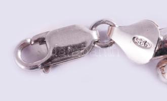 Ezüst (Ag) karkötő, jelzett, h: 17,5 cm, nettó: 12,6 g