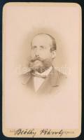 cca 1864 Beöthy Károly (1820-1864) Győr vármegye alügyésze. Vizitkártya, 10,5x6 cm