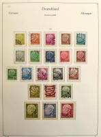 NSZK 1954-1977 gyakorlatilag teljes gyűjtemény KABE falcmentes előnyomott albumban kék rugós borítóval