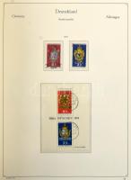 NSZK 1954-1977 gyakorlatilag teljes gyűjtemény KABE falcmentes előnyomott albumban kék rugós borítóv...