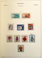 NSZK 1954-1977 gyakorlatilag teljes gyűjtemény KABE falcmentes előnyomott albumban kék rugós borítóv...