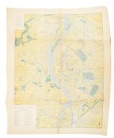cca 1936-1944 Stoits György: Merre menjek? Budapest közlekedési térképe, hátoldalán utcajegyzékkel, sérült, 61x47 cm. + Budapest térképe, hajtott, kis szakadással, 51x41 cm