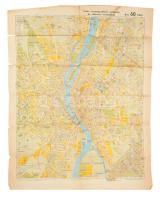 cca 1936-1944 Stoits György: Merre menjek? Budapest közlekedési térképe, hátoldalán utcajegyzékkel, ...
