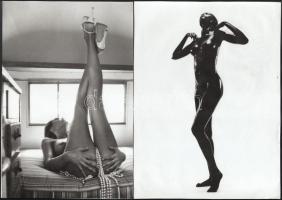 Erotikus művész fotók, 12 db, a hátoldalon jelzettek és számozottak (Photo Gaál), egy fotó sarkán hajtásnyom, 6 fotó hullámos, foltos, 29x22 cm és 29x19 cm közötti méretben