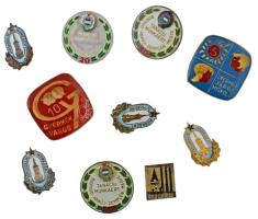 1960-1980. "10, 20 és 30 éves tanácsi munkáért" műgyantás kitüntető jelvény (3xklf) (30mm) + "Gyermekváros Miskolc" 2xklf műgyantás jelvény + "Társadalmi Munkáért" 4db zománcozott jelvény + "ÉSZAKIEK" jelvény T:AU,XF