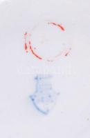 Zsolnay 6 darabos antik ibolyamintás bögre készlet, jelzett, aranyozása kopott, m: 9,5 cm