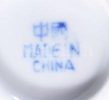 Kínai rizsszem mintás rizsboros készlet, tálcával, kiöntővel, hibátlan, d: 26 cm