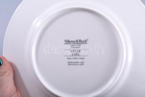 Villeroy &amp; Boch "Julie Ciel" mintás 9 részes tányér garnitúra, jelzett, hibátlan, ...