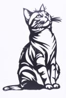 Macskát formázó fémlemez faldísz, hibátlan, 30x20 cm