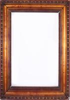 2 darab régi képkeret képkeret, egyik ökörszem mintás, sérüléssel, 51x41 cm alatt