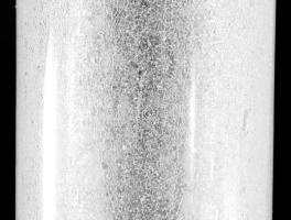 Karcag Berekfürdői krakléüveg hengerváza, jelzés nélkül, hibátlan, m: 25 cm