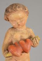 Gondos József (1909-1987): Ámor. Jelzett, erős kopással, m: 11,5 cm