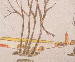 2 darab iparművész mázas kerámia falitál, egyik sérült, d: 23 cm