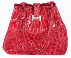 Vera Pelle bordó bőr táska, 30x36 cm