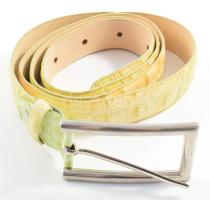 Világoszöld krokodilbőr öv