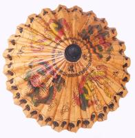 Díszes japán rizspapír esernyő, m: 48 cm