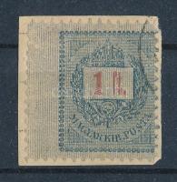 1889 "B" 1Ft látványos elfogazással, különleges darab!!