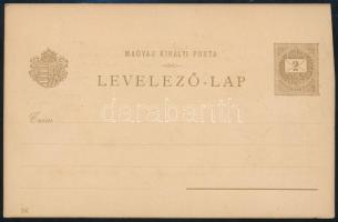 1896 2kr díjjegyes milleniumi képeslap, használatlan